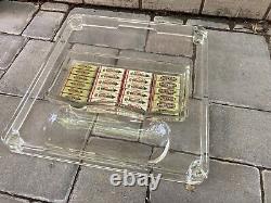 Wrigley's Chewing Gum Large Glass Change Tray Store Display Stand Counter Top