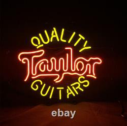 Yellow and Red Guitars Taylor Display Beer Custom Neon Sign Store Neon Wall Sign