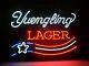 Yuengling Beer Star Display Bar Store Real Glass Neon Light Sign Decor 17